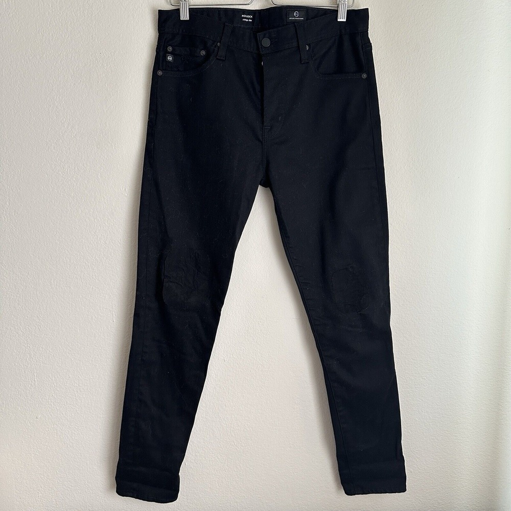 AG Adriano Goldschmied Jeans Mens 30x32 Pollock Vintage Slim Black Flaw